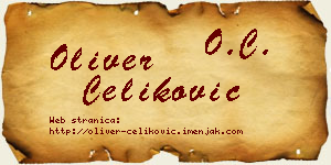 Oliver Čeliković vizit kartica